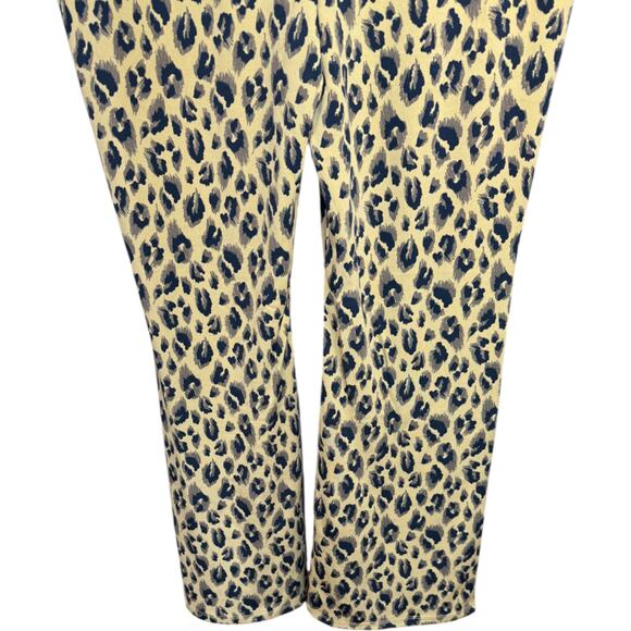 IMAN Plus Size 1X Leopard Print Stretch Pants Polyester Spandex Blend NWT - Picture 3 of 10